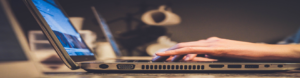 person on a computer