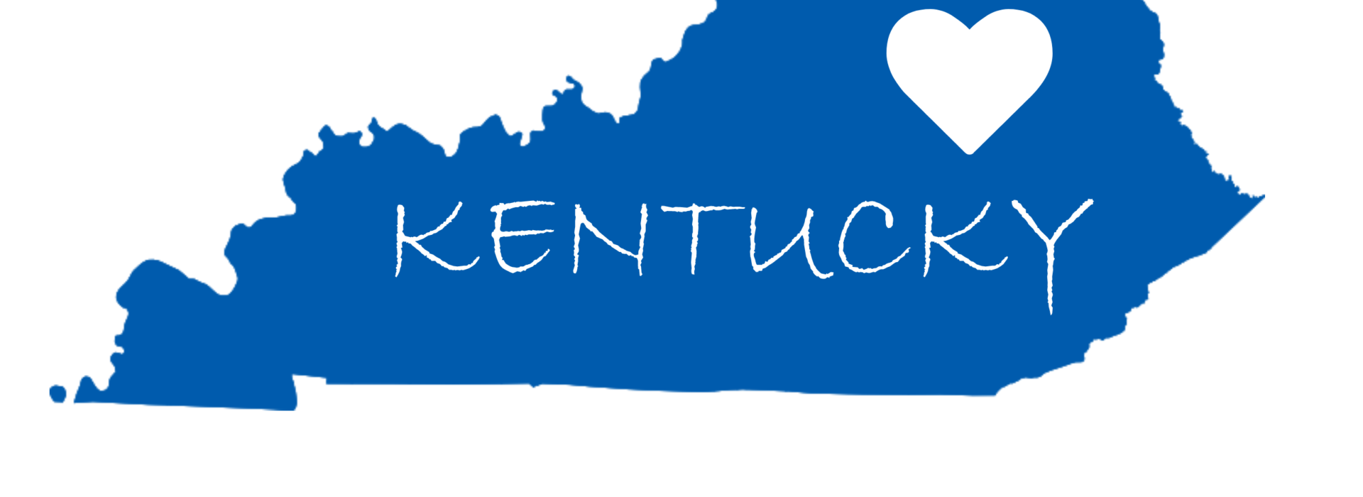 Kentucky map with heart