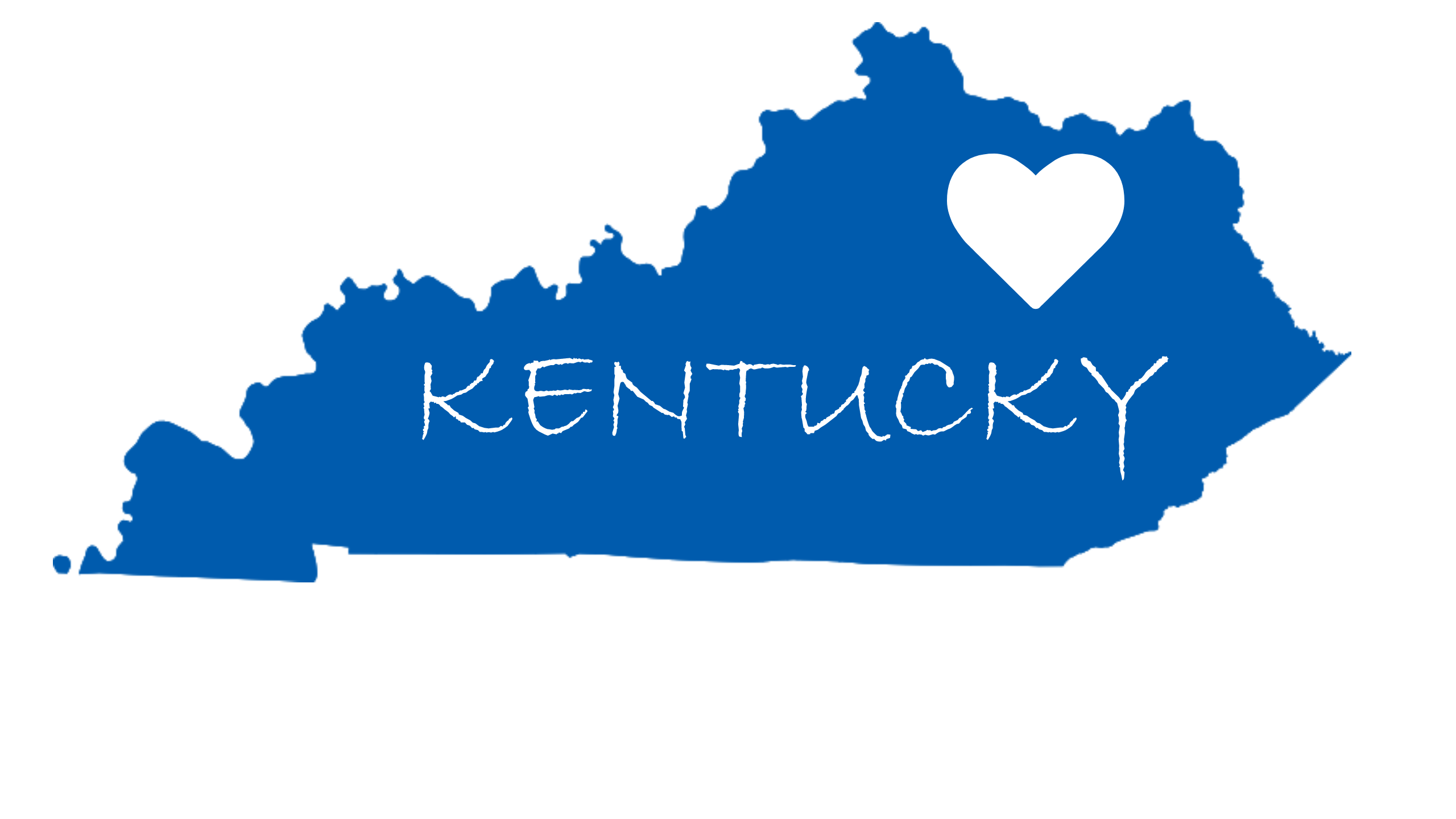 Kentucky map with heart