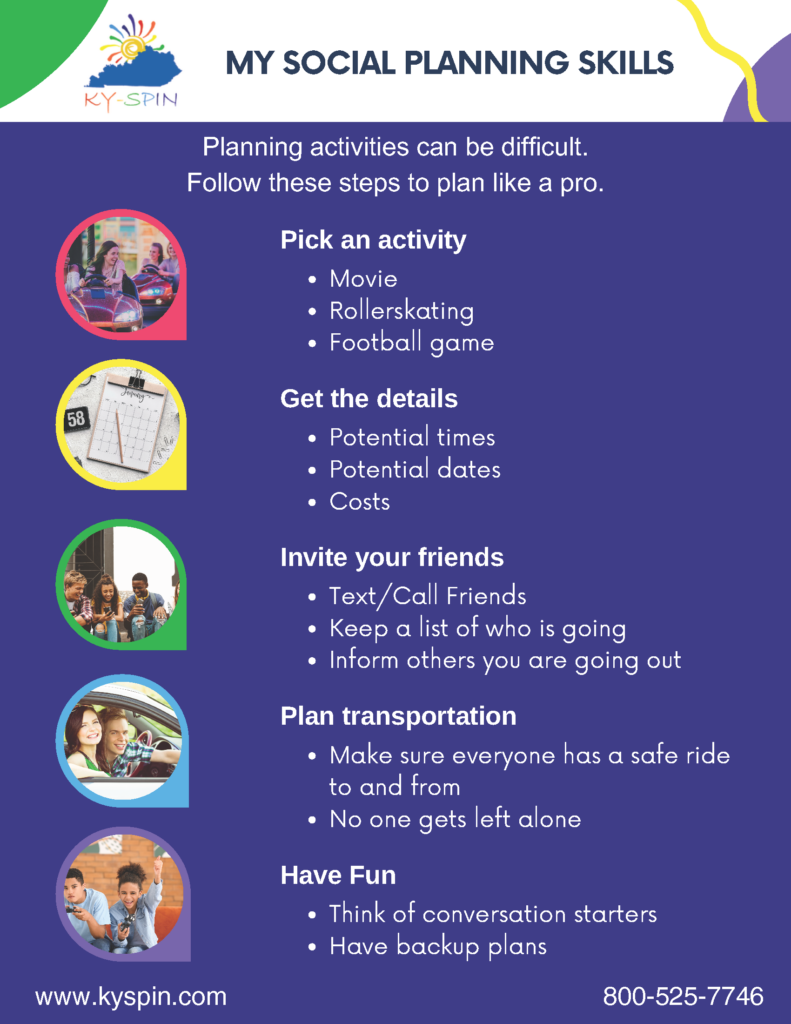 KY-SPIN's My Social Planning Skills Infographic