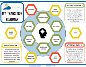 KY-SPIN's My Transition Roadmap infographic