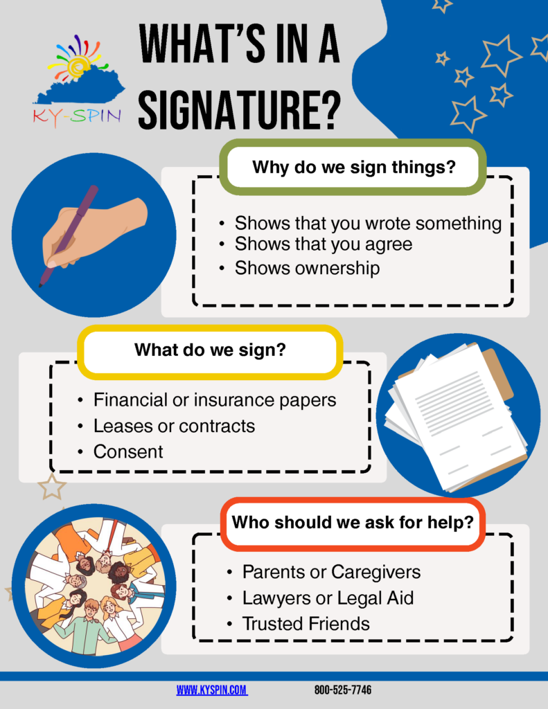 KY-SPIN's What’s in a signature Infographic