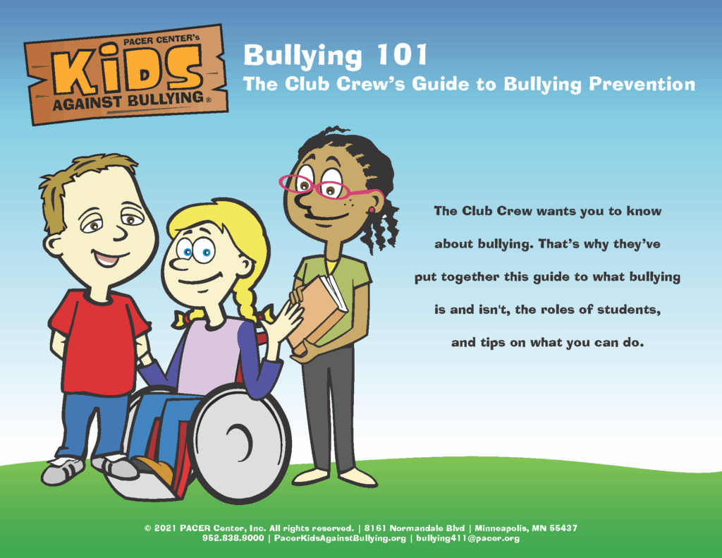 PACER Kids Against Bullying the  Bullying 101 guide page 1