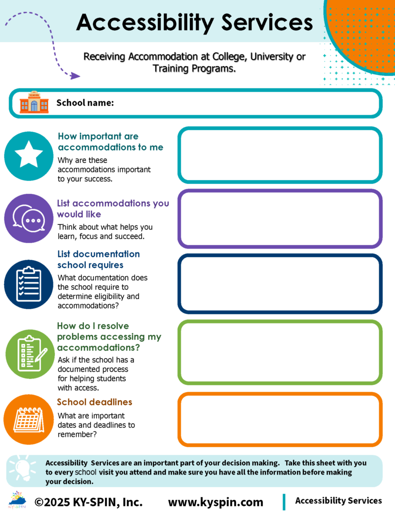 Postsecondary Accessibility Services Infographic page 2