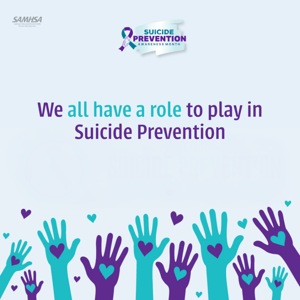 We all have a role to play in suicide prevention.